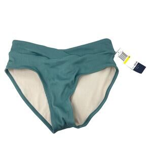 Aqua Couture size medium new with tags bathing suit swimsuit bottoms ribbed teal